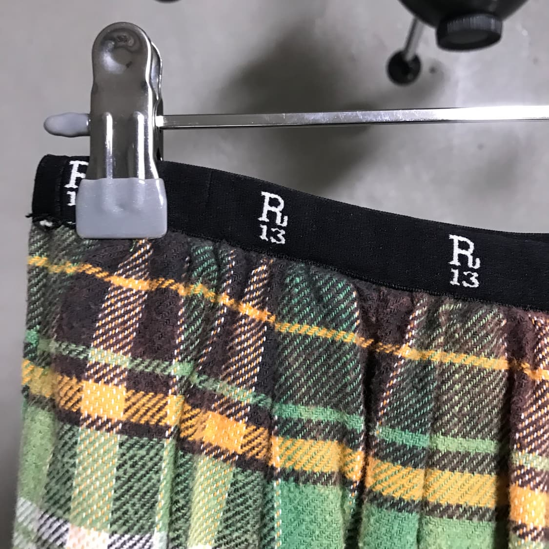 R13 알써틴 체크 스커트 XS(W) 상품이미지4