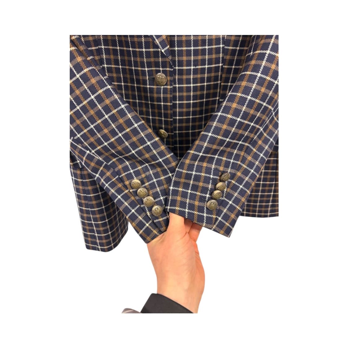 (S) 아쿠아 스큐텀 영국제 클래식 체크 울 블레이저 OB-005 상품이미지8