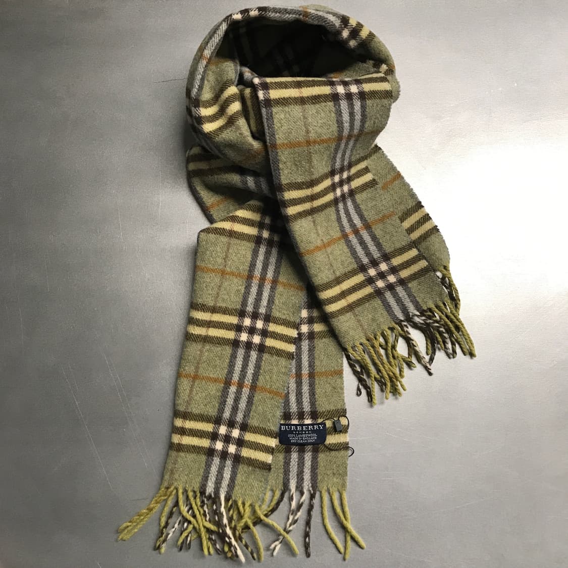 버버리 정품 램스울 머플러 그린 상품이미지4