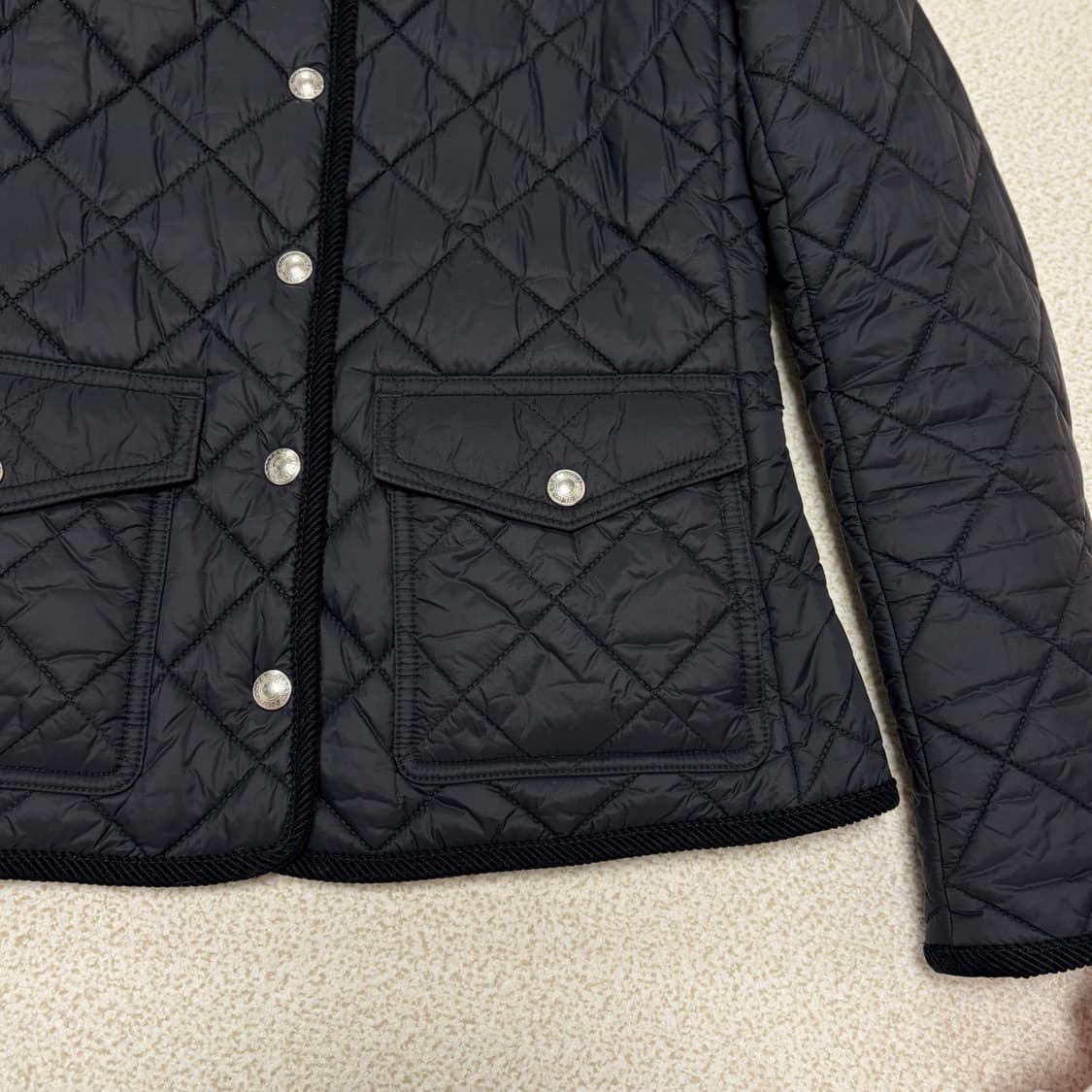 폴로 랄프로렌 블랙 퀼팅 자켓 XS 상품이미지3
