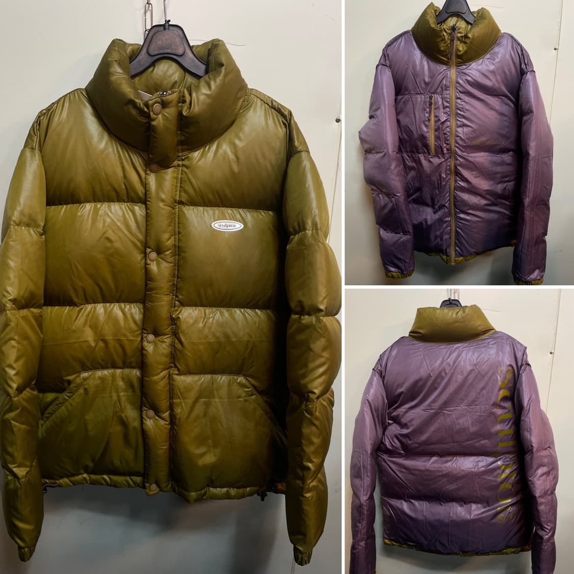 스컬프터 리버시블 패딩 카키 상품이미지1