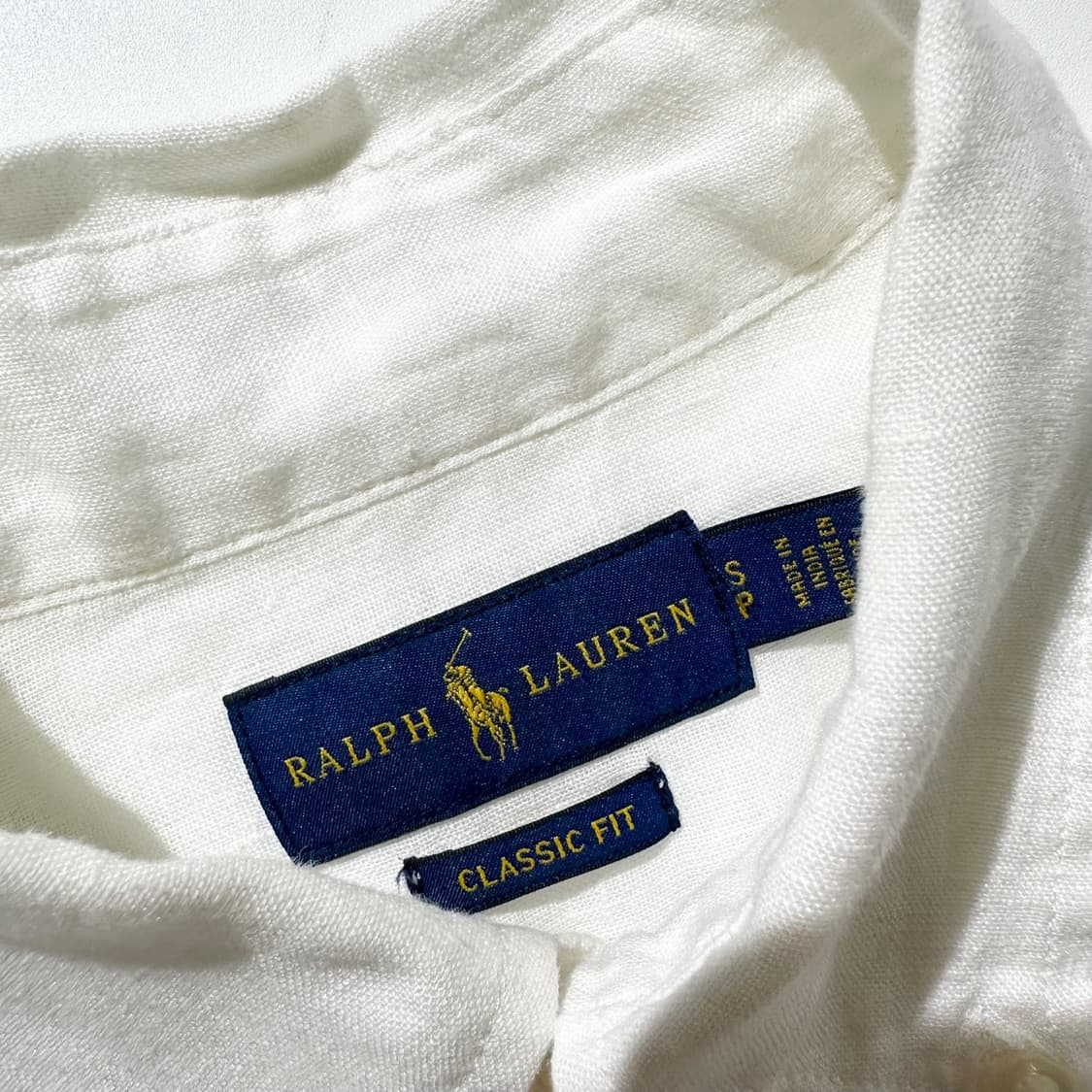 폴로 랄프로렌 린넨 셔츠 화이트 상품이미지4