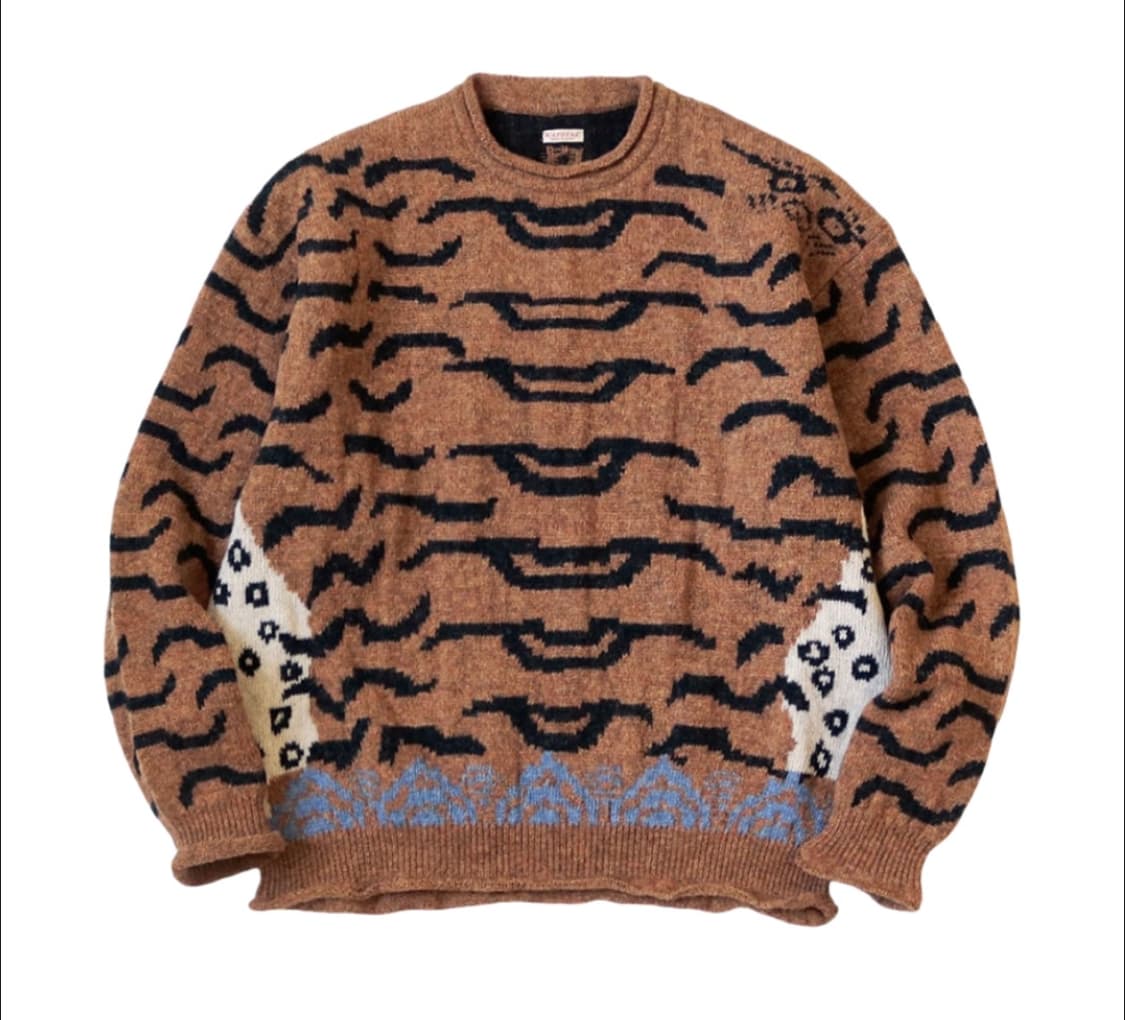 7G 네팔타이거 크루넥니트 상품이미지1