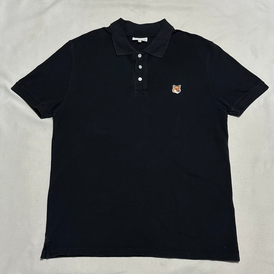 XL 메종키츠네 폭스 헤드 블랙 카라티 상품이미지2