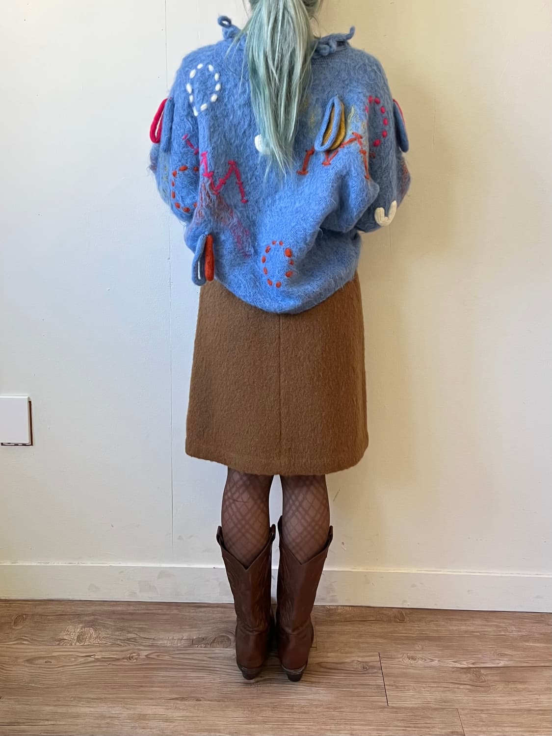 BIGI 모헤어 카멜 스커트 상품이미지9