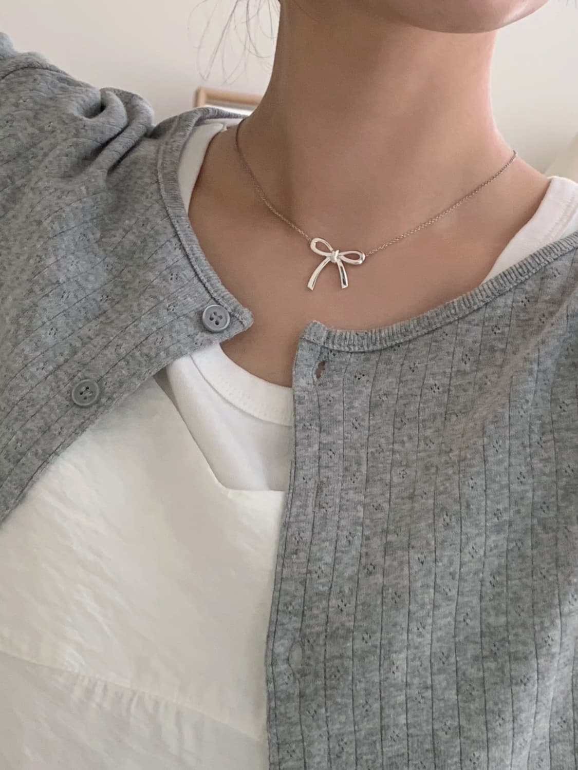 [ 티파니앤코 ]  티파니 신슬기 리본 라지 사이즈 목걸이 상품이미지4