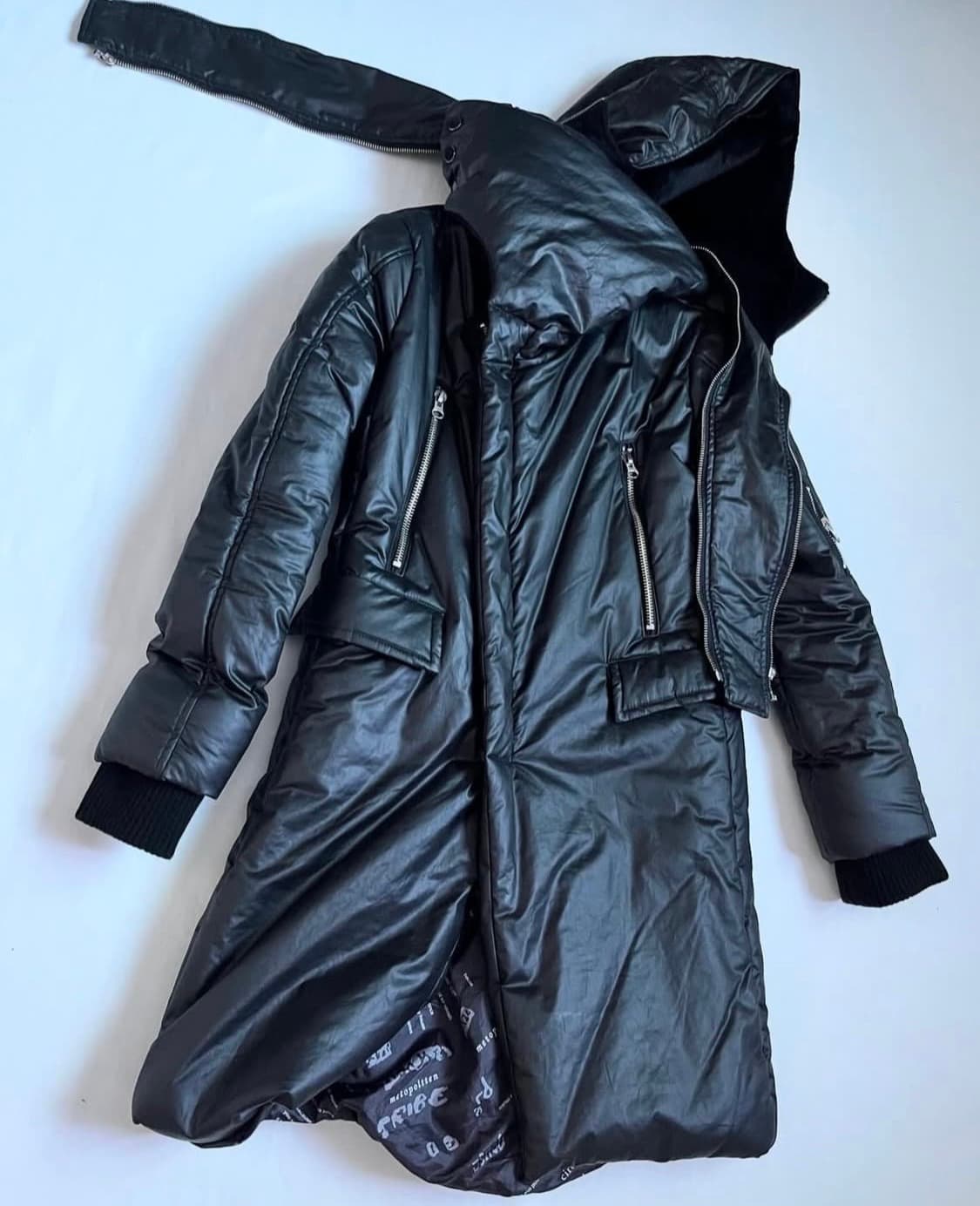 브랜드미상 아카이브 코팅 하이넥 패딩 상품이미지2