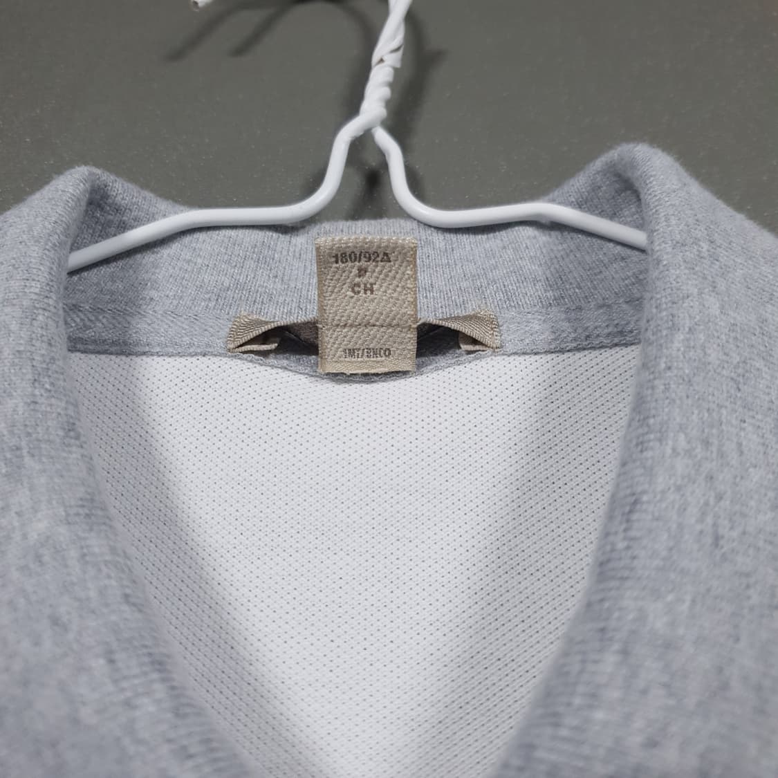 S) 버버리 크레스트 기사 로고 배색 반팔 카라티 폴로 피케 셔츠 화이트 상품이미지7