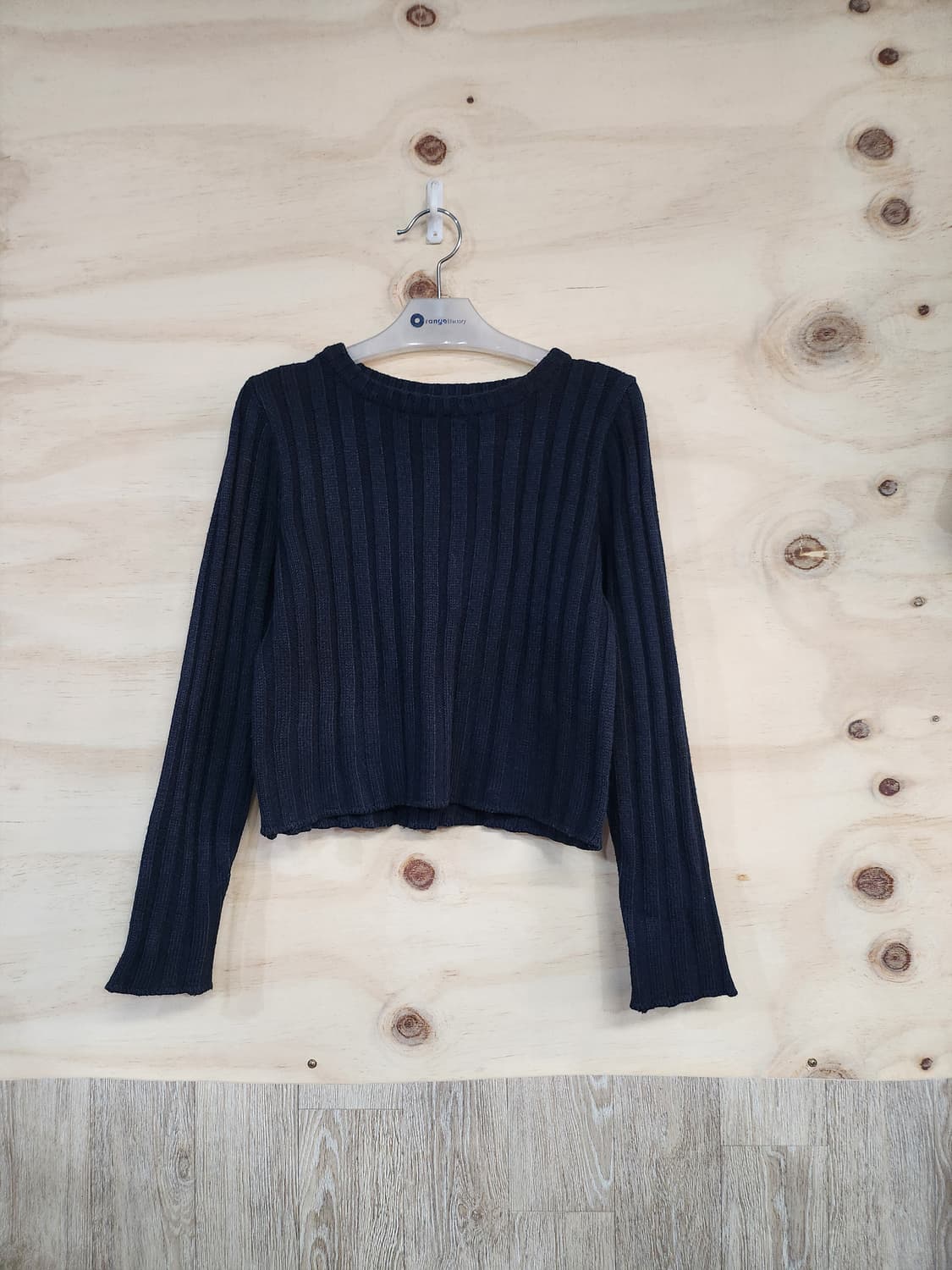 558) 여성 골지 크롭니트 상품이미지1