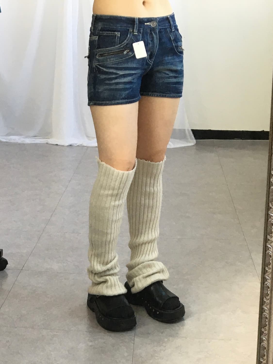 Washing denim short 상품이미지6