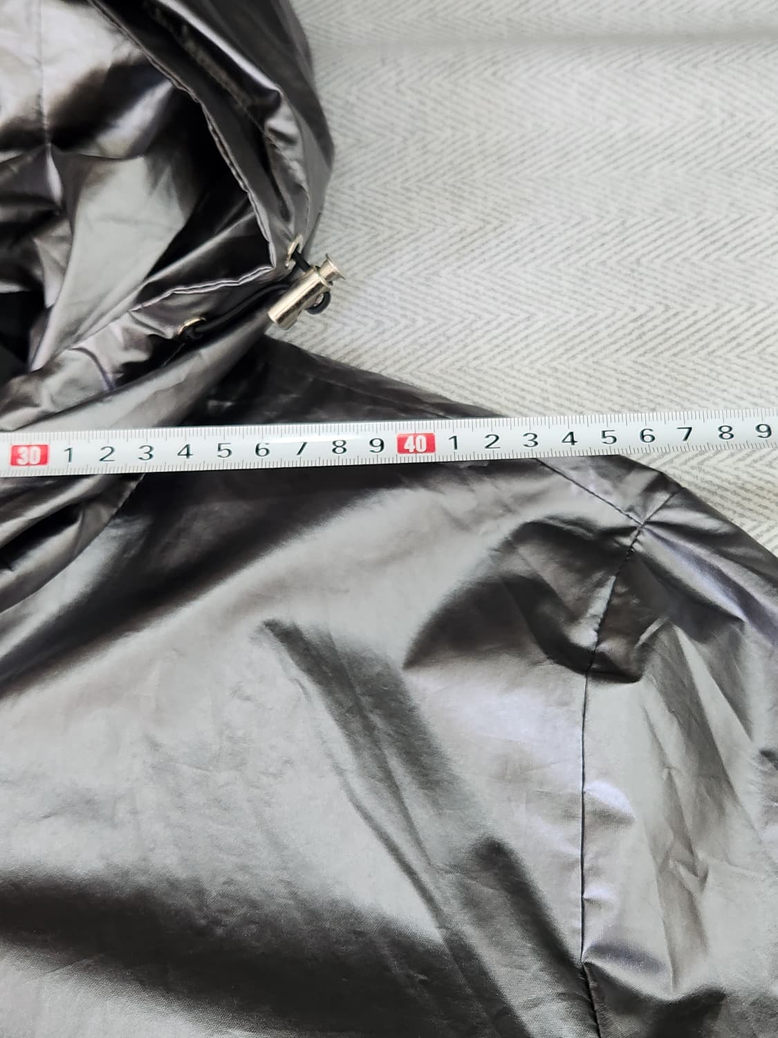 [100-105] 메탈릭 실버 후드 바람막이 남성 XL 상품이미지9
