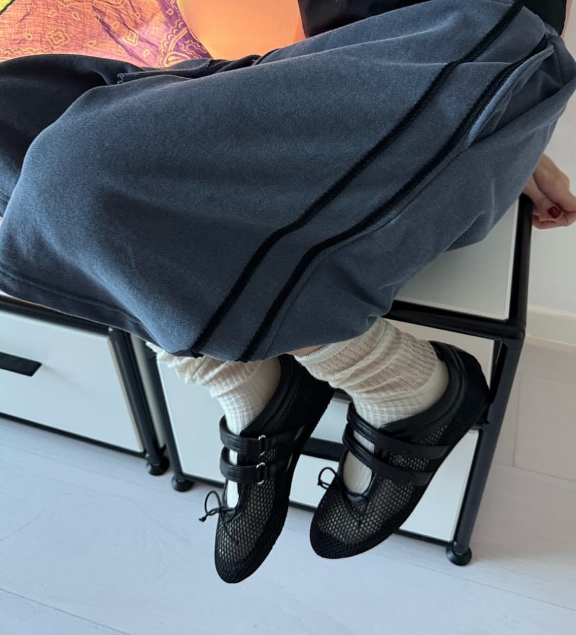 (새상품)다이닛 리본 모찌 메쉬슈즈  상품이미지2