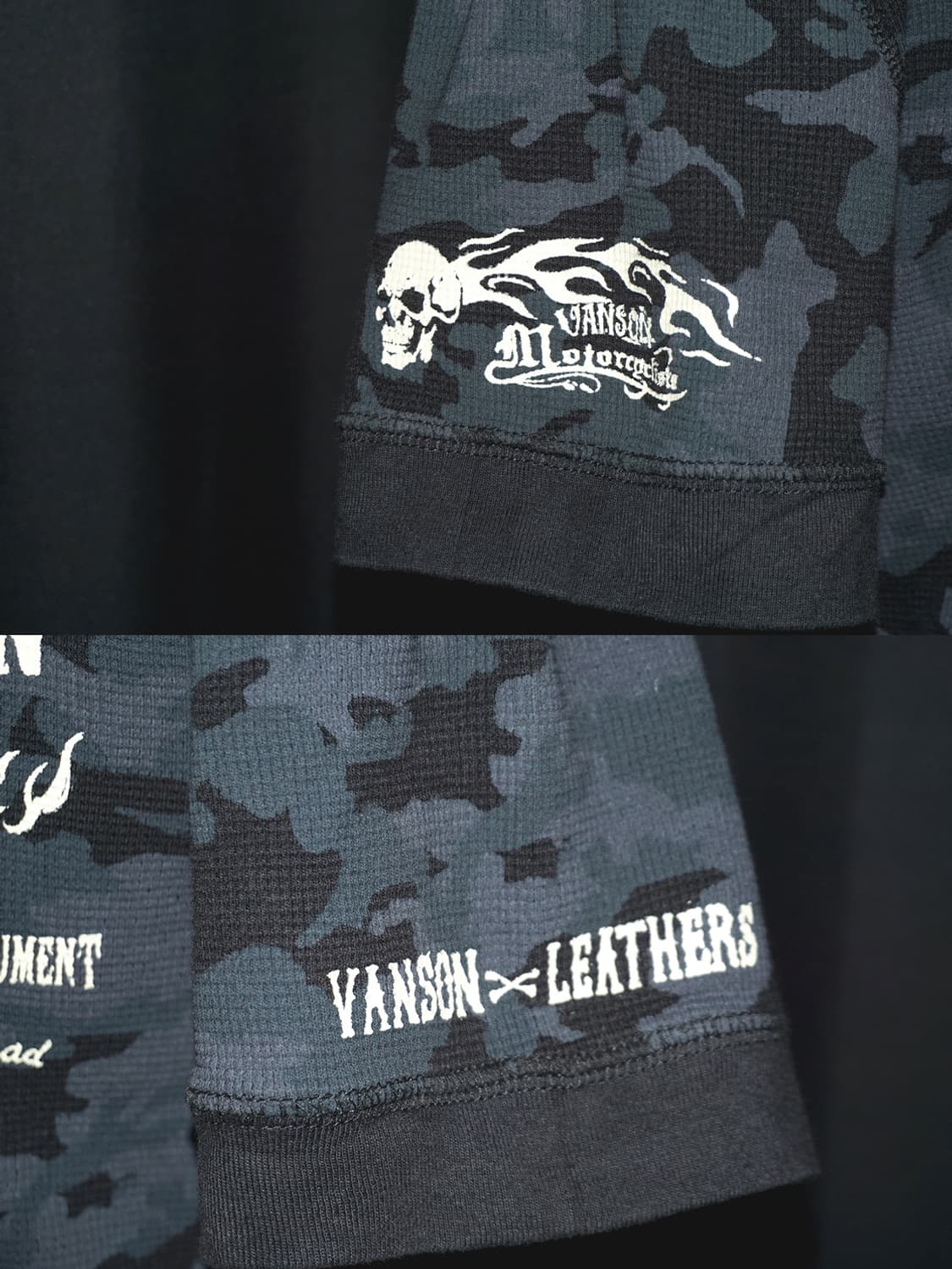 (vanson) punk skull camo t  상품이미지5