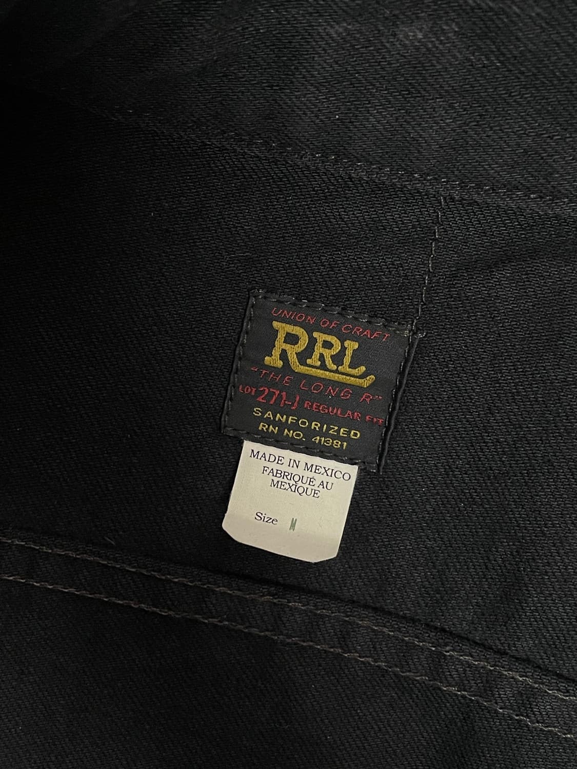 RRL Lot 271 블랙 데님 자켓 M 상품이미지2
