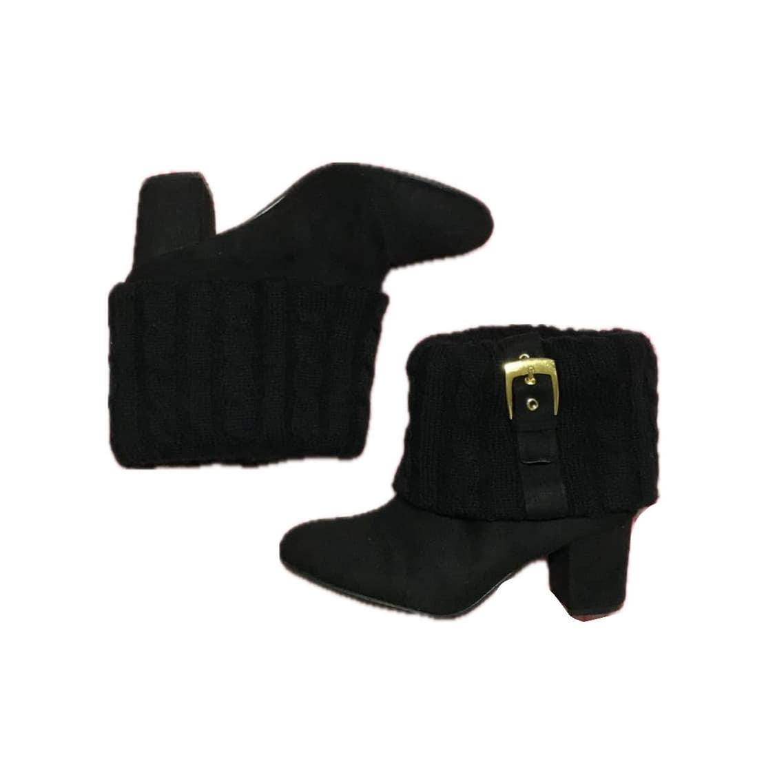 블랙 스웨이드 버클 갸루 부츠  상품이미지1