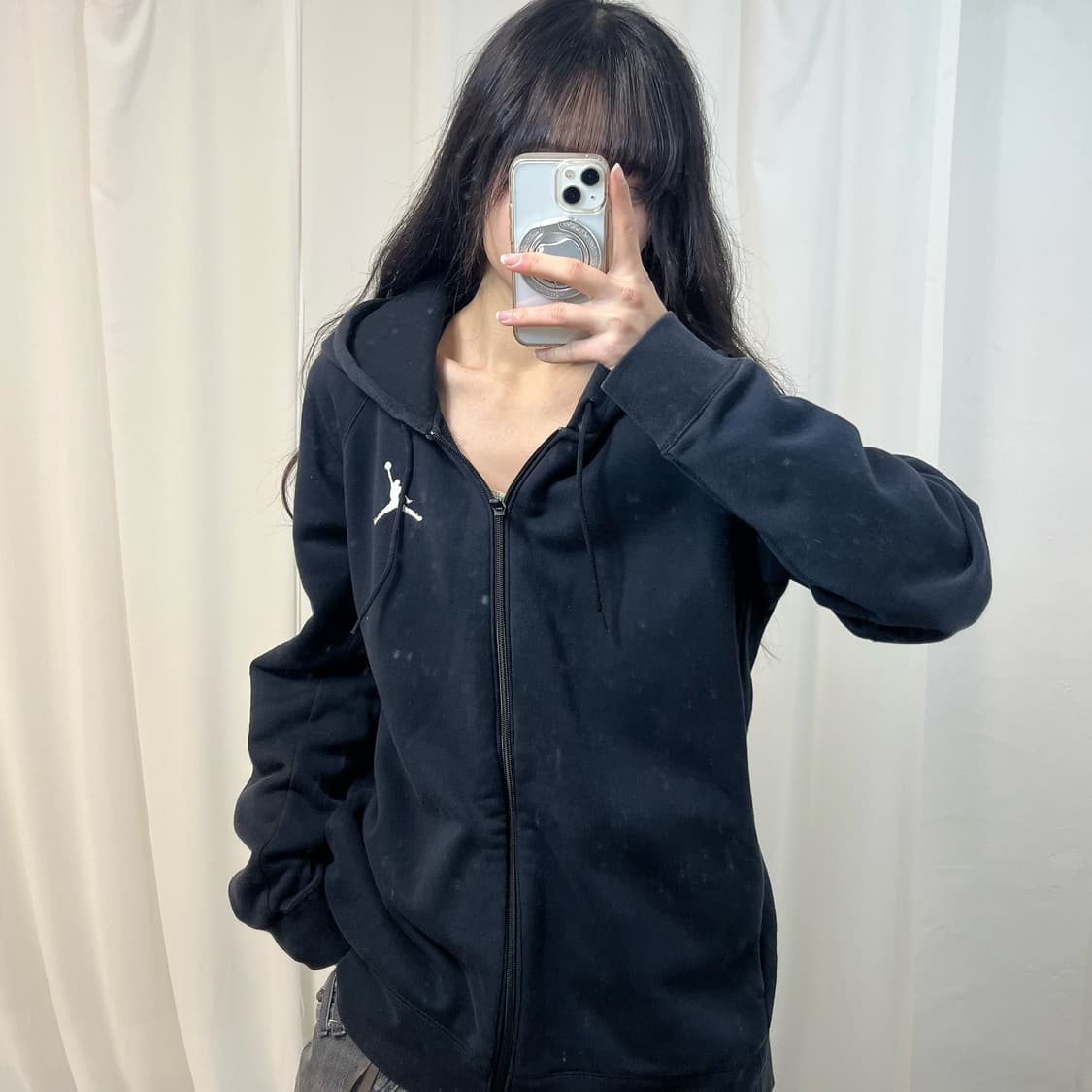 Jordan Black Zip Hoodie 상품이미지1