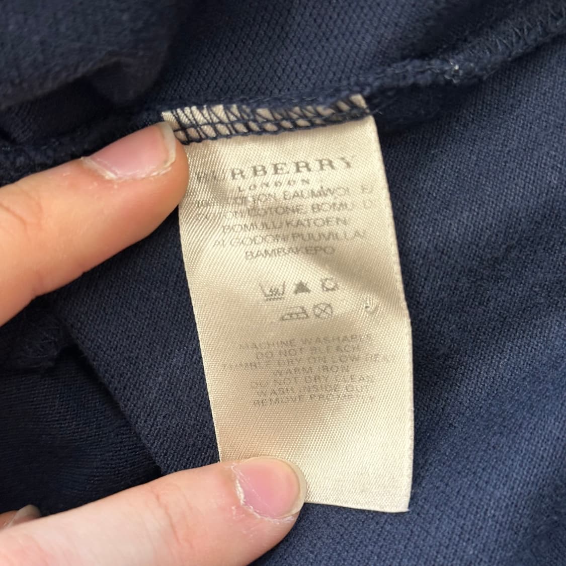 XL 버버리 네이비 카라 반팔 티셔츠 상품이미지5