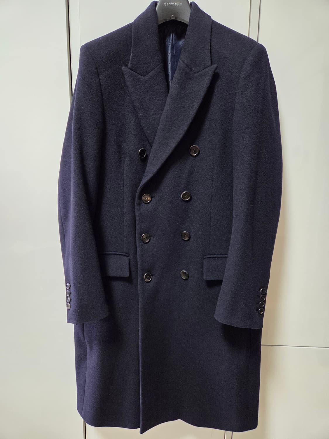 솔리드옴므 네이비 더블 브레스티드 코트 상품이미지1