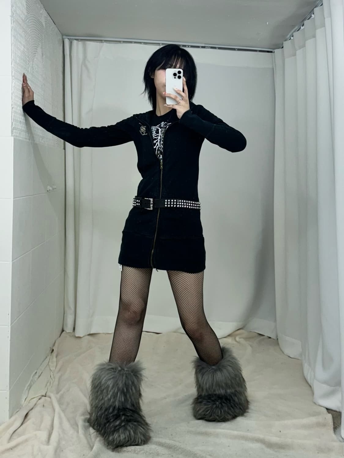 데일리 블랙 펑크 힙 코디세트 상품이미지2