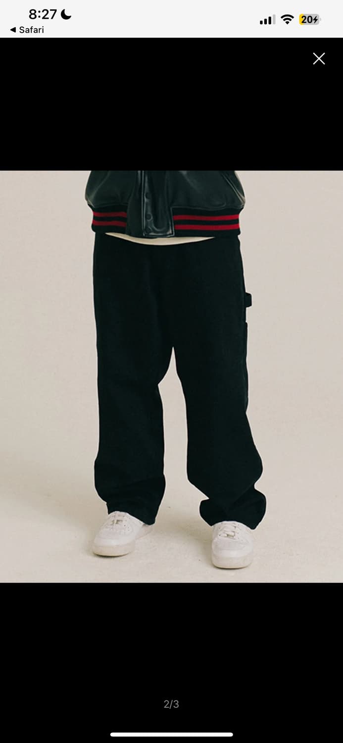 위캔더스 불꽃 카펜터 데님 워크 팬츠 블랙 M 상품이미지2