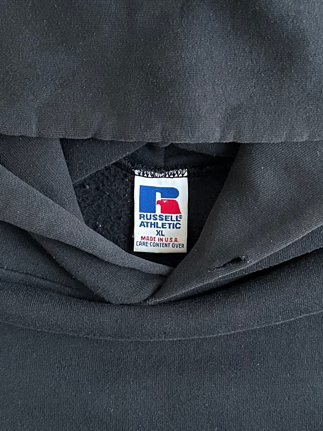 90s 빈티지 러셀 후드 블랙 XL USA 상품이미지6