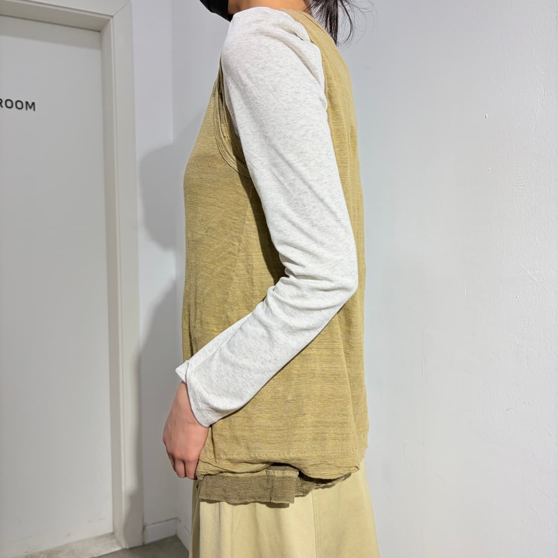 vlas blomme 린넨 레이어드 슬리브리스 민소매 상품이미지2