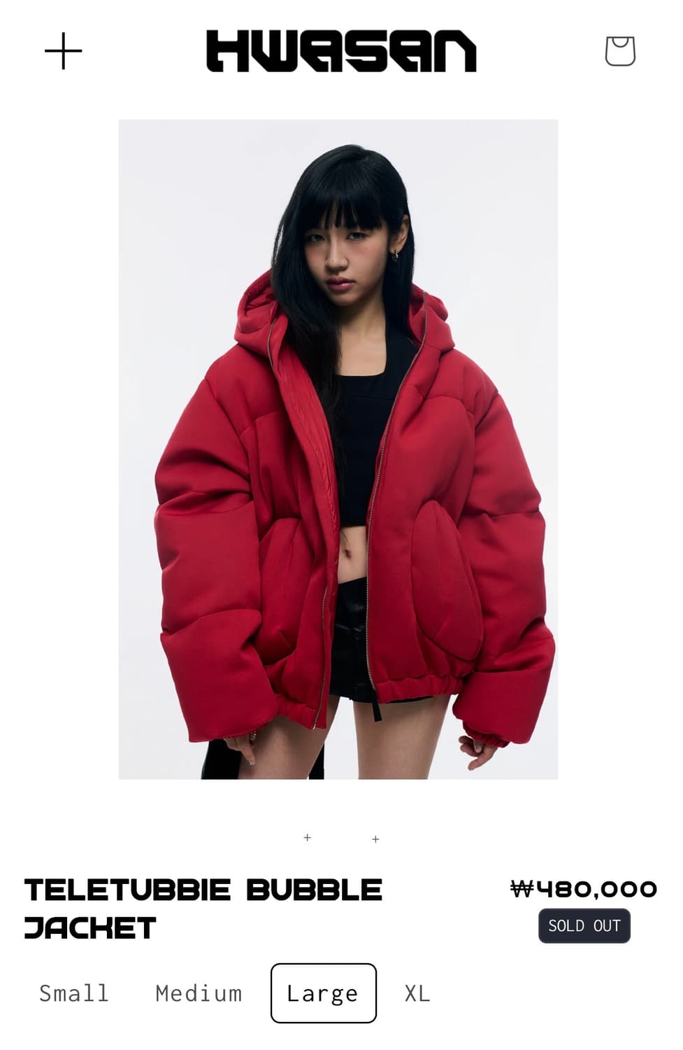 [새제품/L] HWASAN Teletubbie Bubble 패딩 상품이미지1