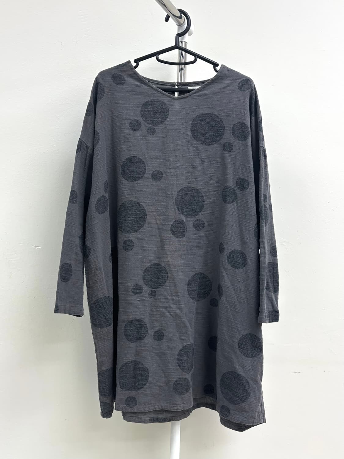빈티지 그레이 도트 원피스 상품이미지5