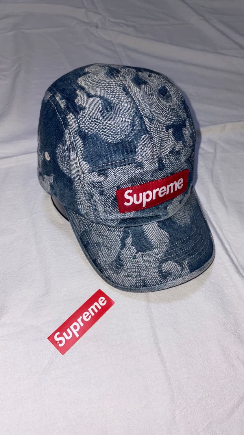 슈프림 플레임 자카드 데님 캠프캡 상품이미지1