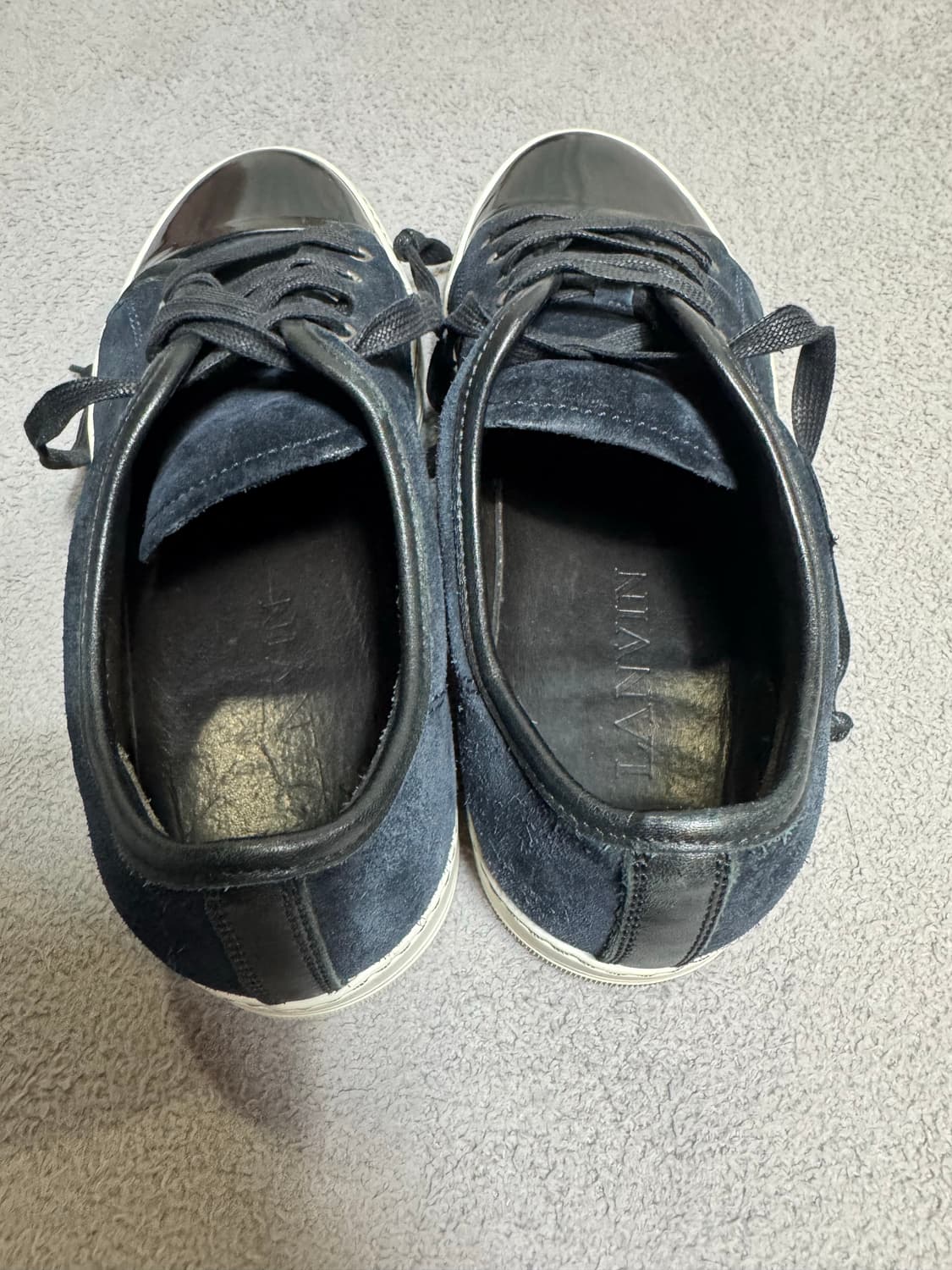 6 랑방 벨루어 네이비/블랙 스니커즈 260-265  상품이미지6