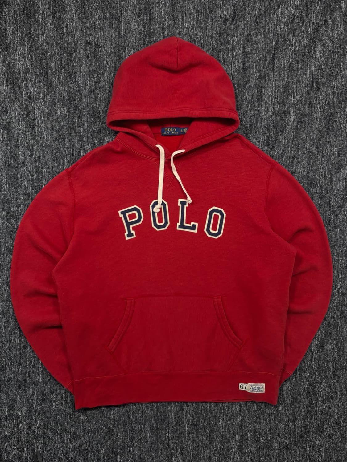 폴로 빅로고 레드 후드티 상품이미지4