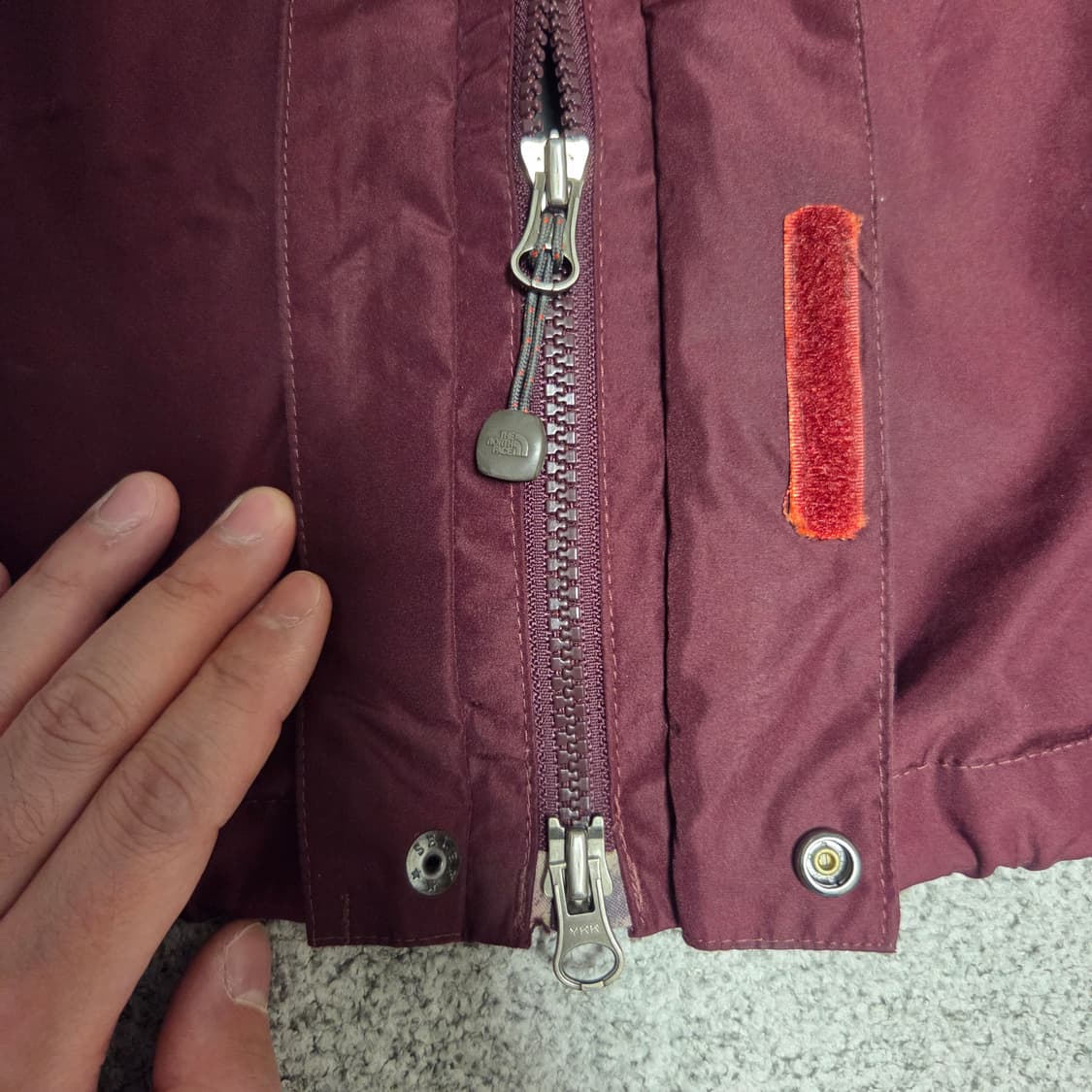 노스페이스 버건디 바람막이 자켓 L(100) 상품이미지6