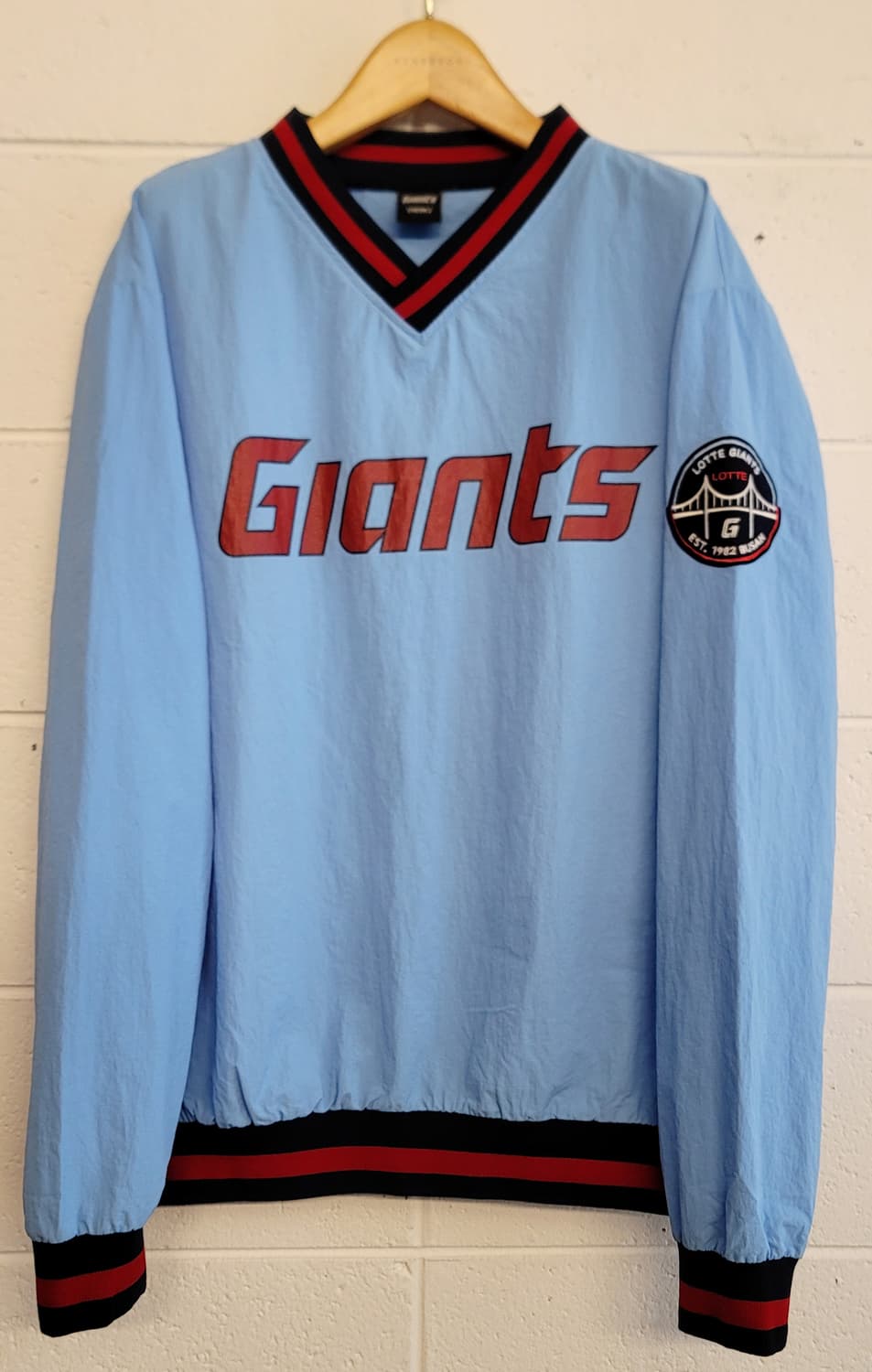 [110.XXL] 롯데자이언츠 바다 바람막이 웜업자켓 판매 상품이미지1