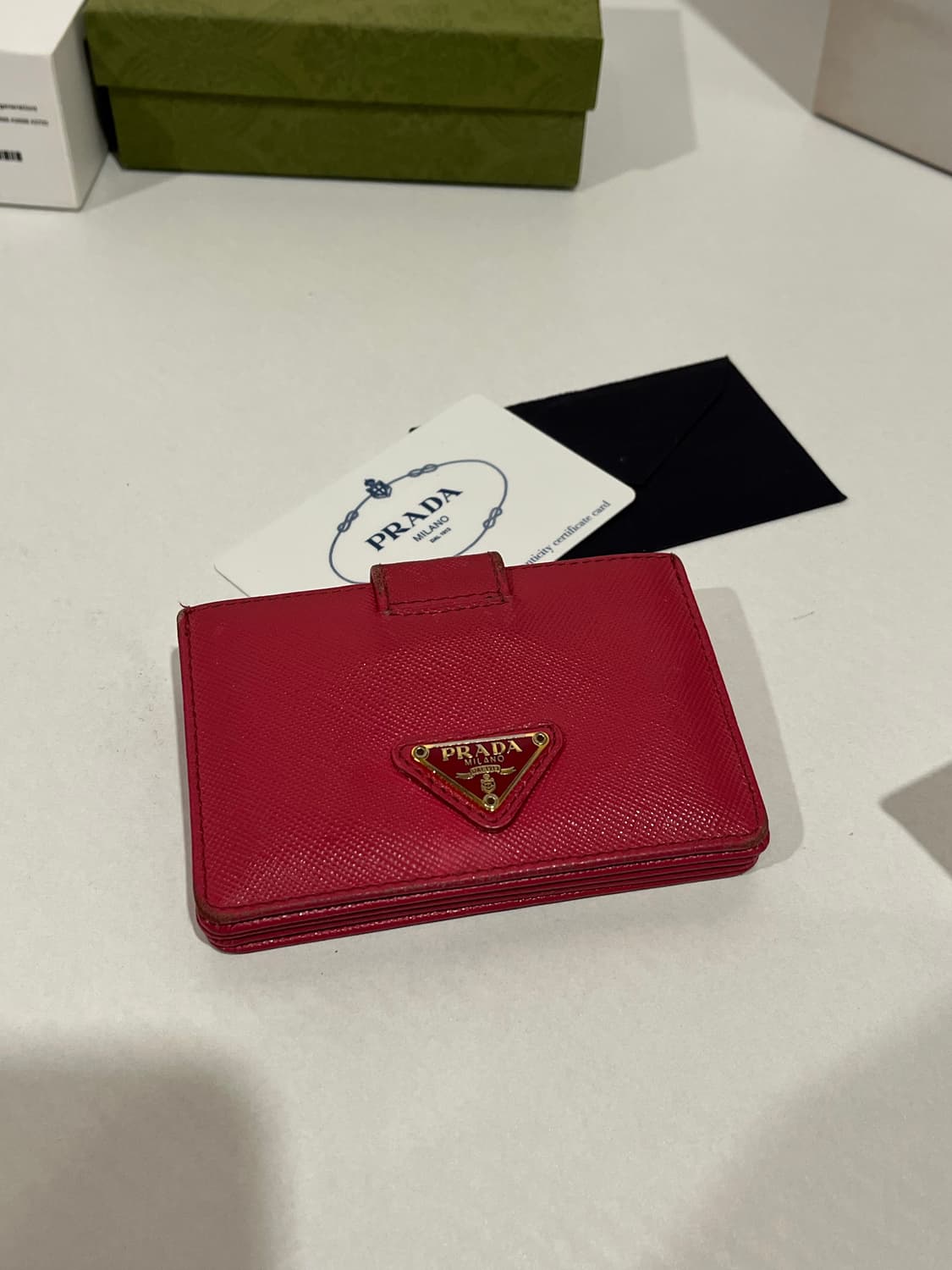 [정품]프라다 사피아노 카드지갑 (+보증서 포함) 아코디언 상품이미지1