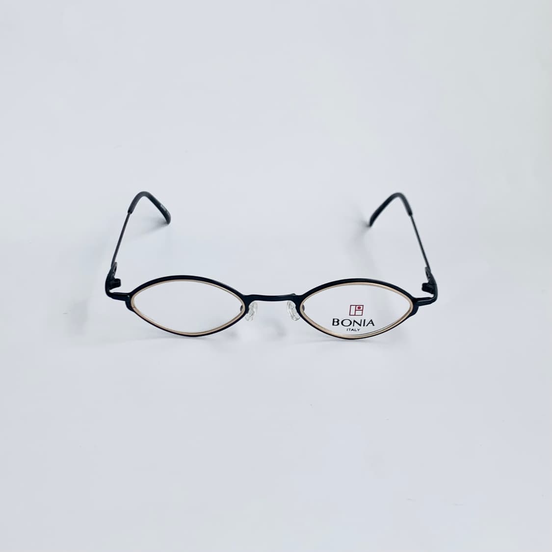 [픽키-715] 보니아 BONIA 빈티지 블랙 오벌 메탈 안경테 데드스탁 상품이미지2
