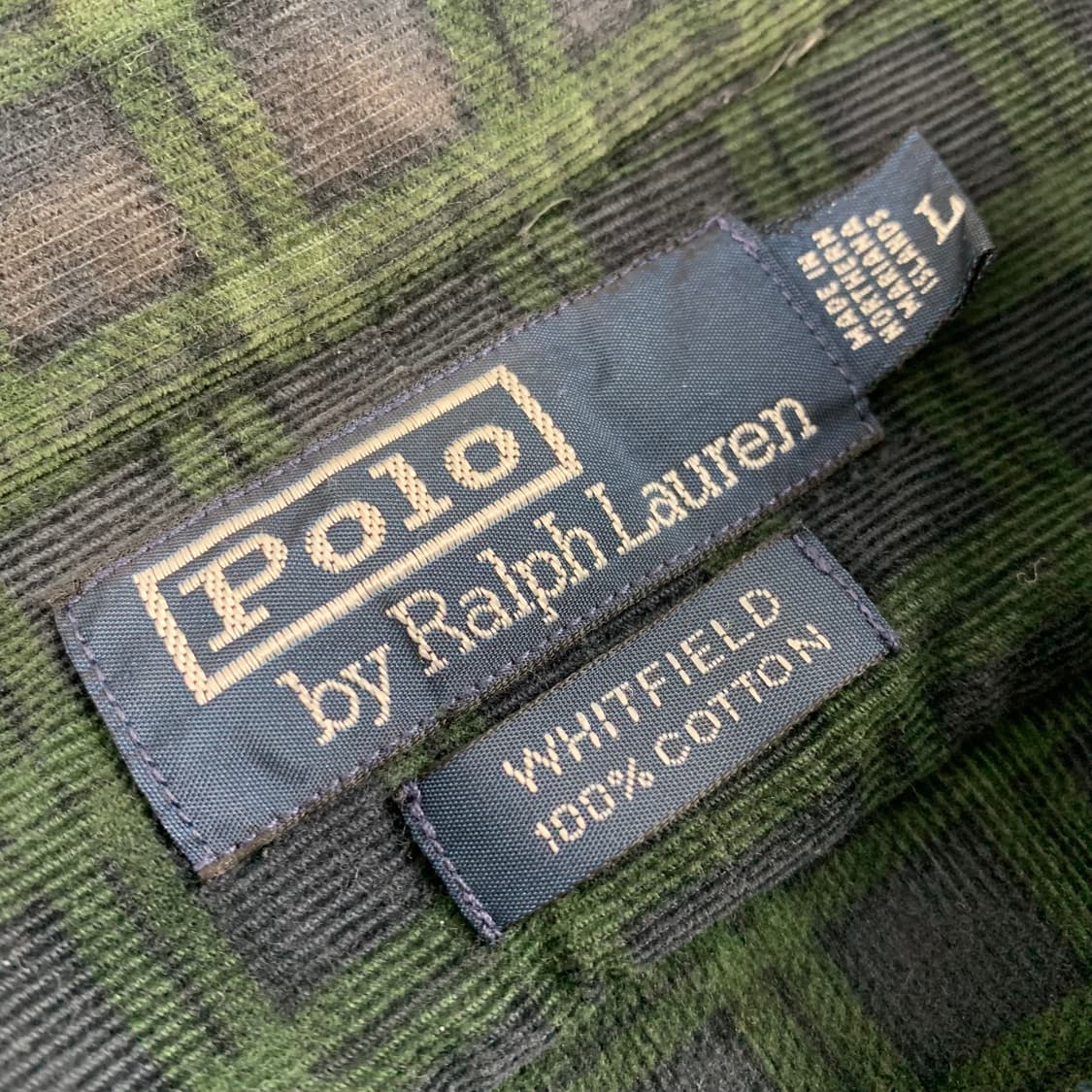 90s 폴로 랄프로렌 블랙와치 코듀로이 투포켓 WHITFIELD 셔츠 상품이미지5