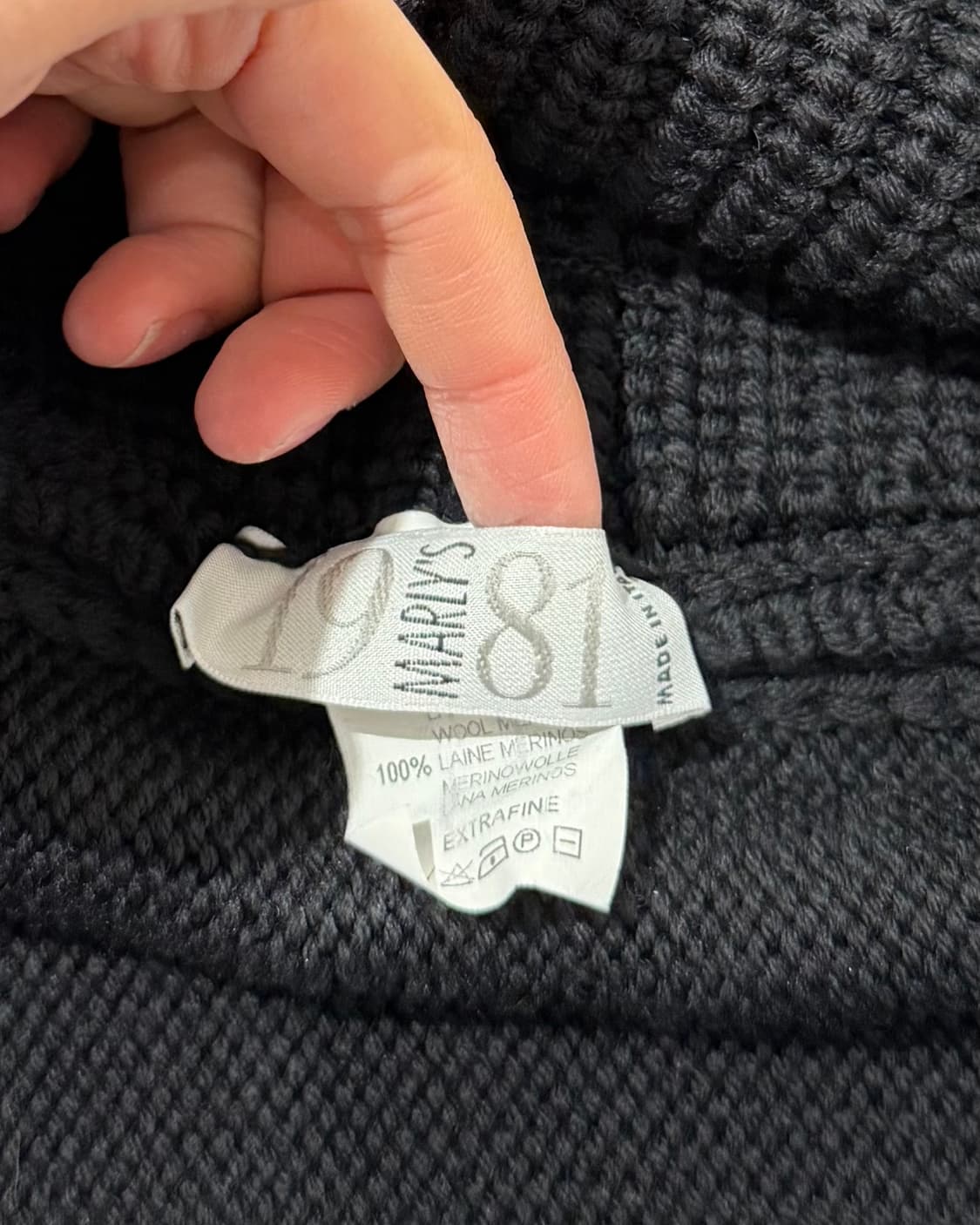 빈티지 마를리 블랙 하이넥 니트 케이프 상품이미지7