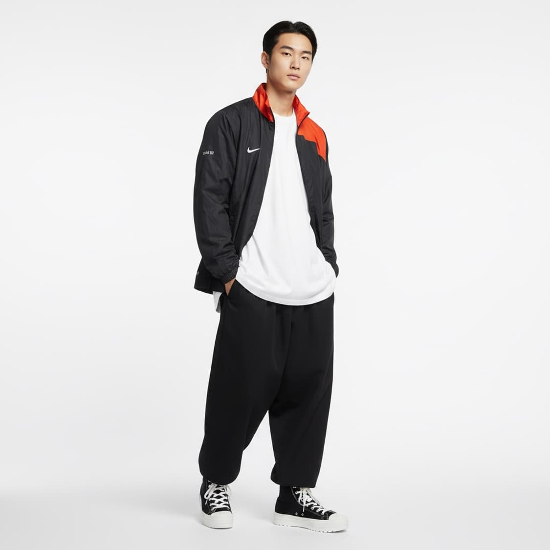 Nike 나이키 오렌지 배색 바람막이 95-100 (스트릿) 상품이미지1