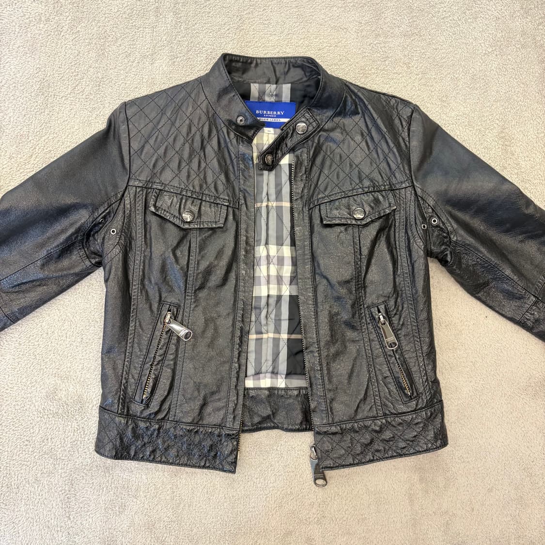 버버리 레더 크롭 자켓 상품이미지5