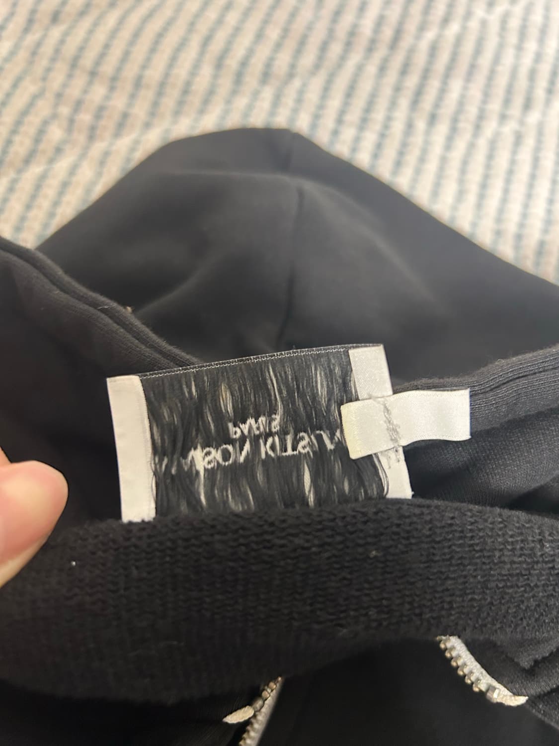 메종키츠네 칠랙스 폭스 패치 후드집업 블랙 상품이미지4