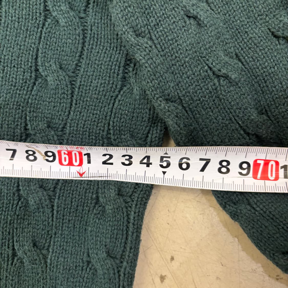 이벳필드 케이블 그린 니트 상품이미지5
