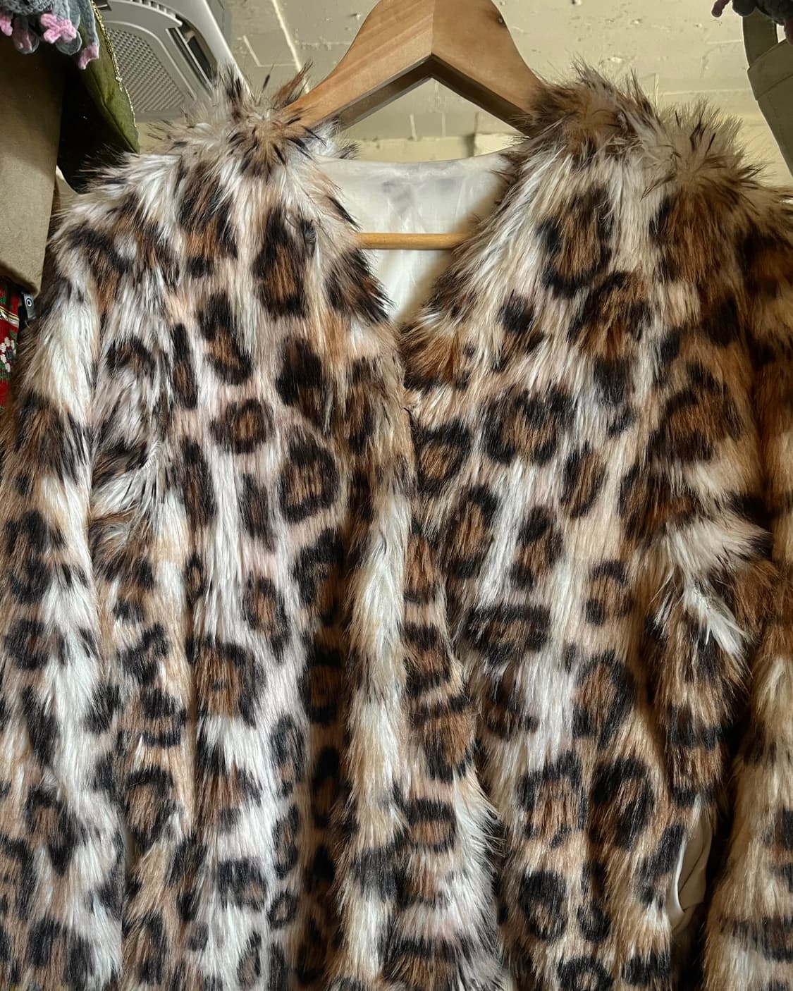 Jpn Vintage Shaggy Leopard Fur Long Coat 상품이미지7