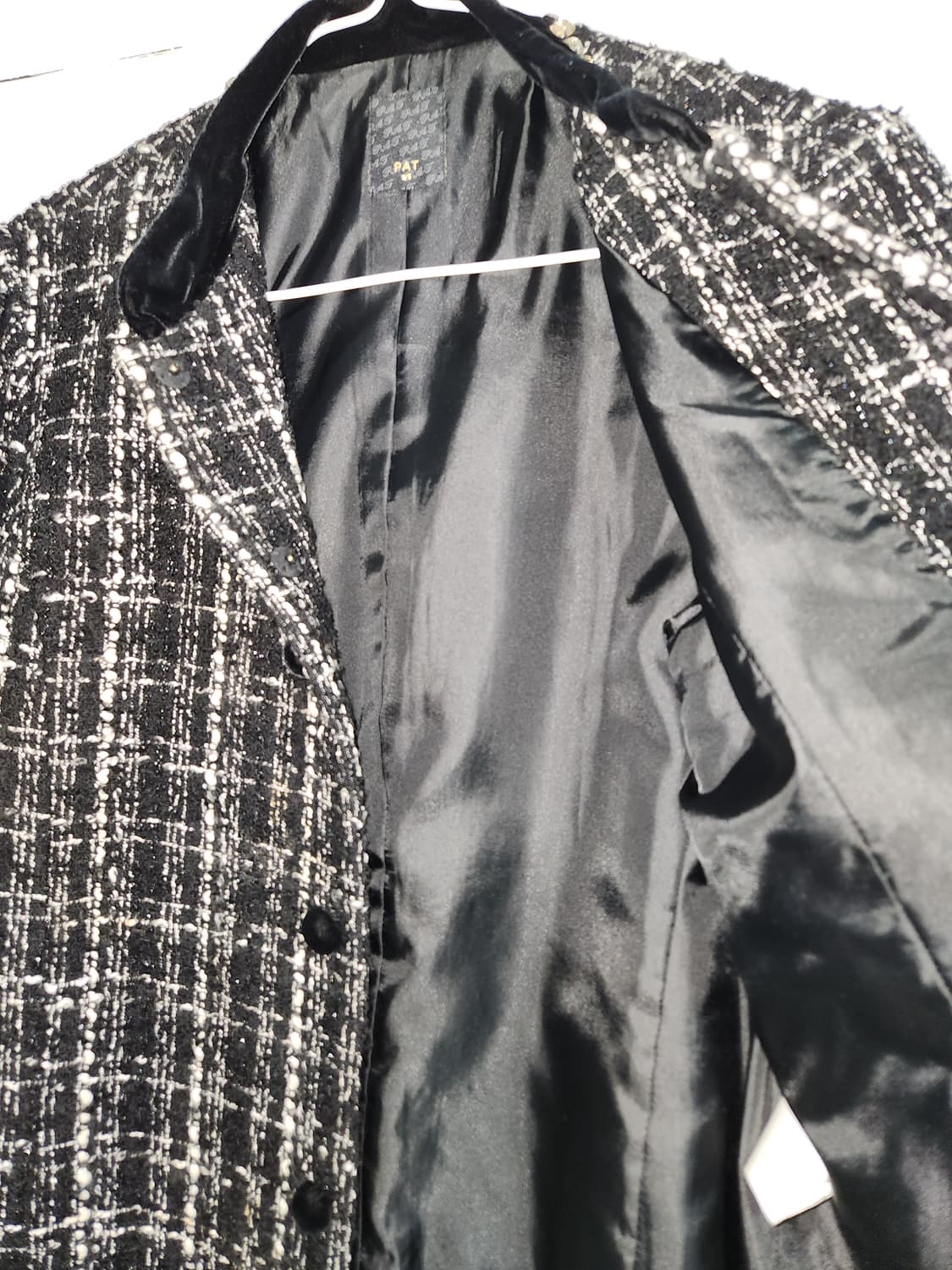 PAT 트위드 블랙 자켓 보석 장식 95 상품이미지3