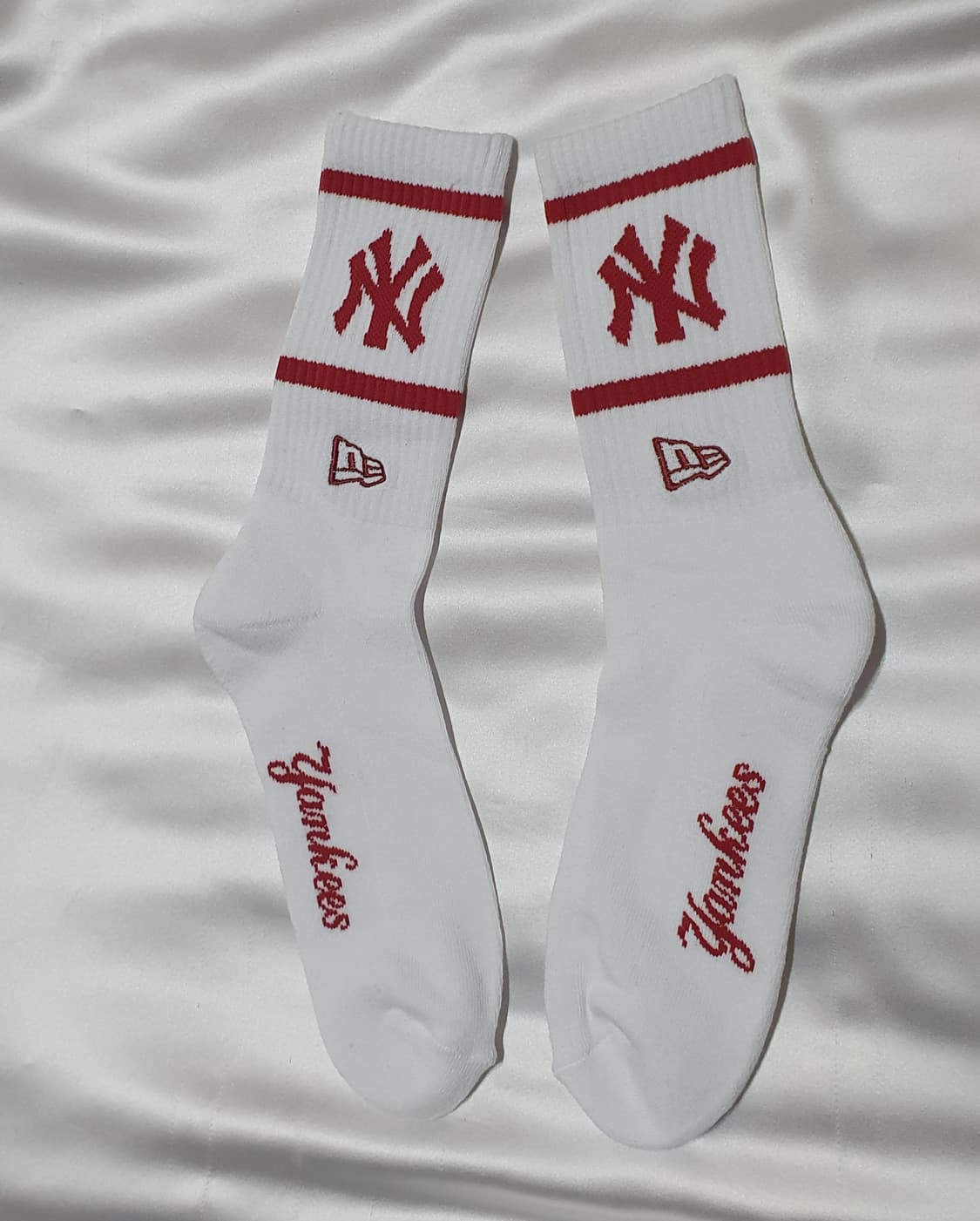 화이트 레드 레터링 로고 뉴에라 양말 상품이미지9