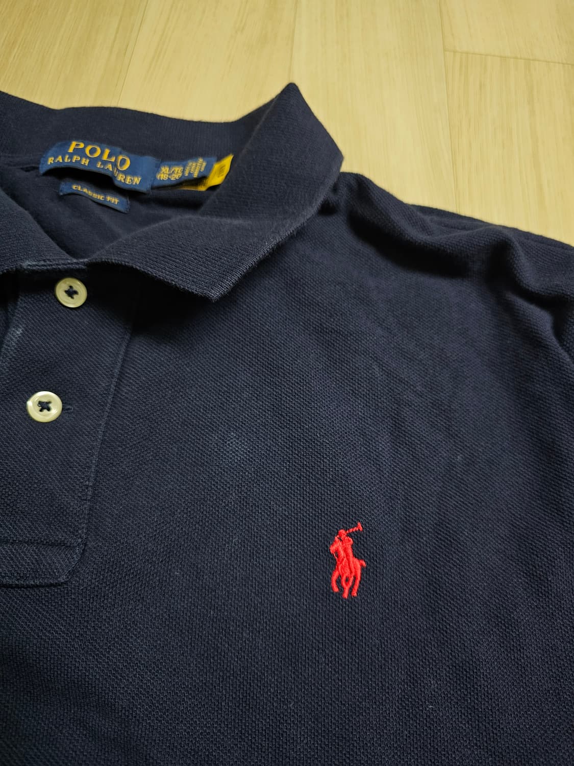 [95] 폴로 랄프로렌 네이비 긴팔 카라 티셔츠 상품이미지3