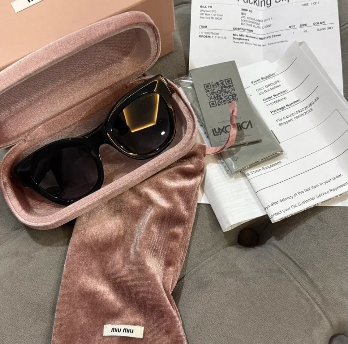 [정품] 미우미우 시그니처 크리스탈 선글라스 풀구성 상품이미지1