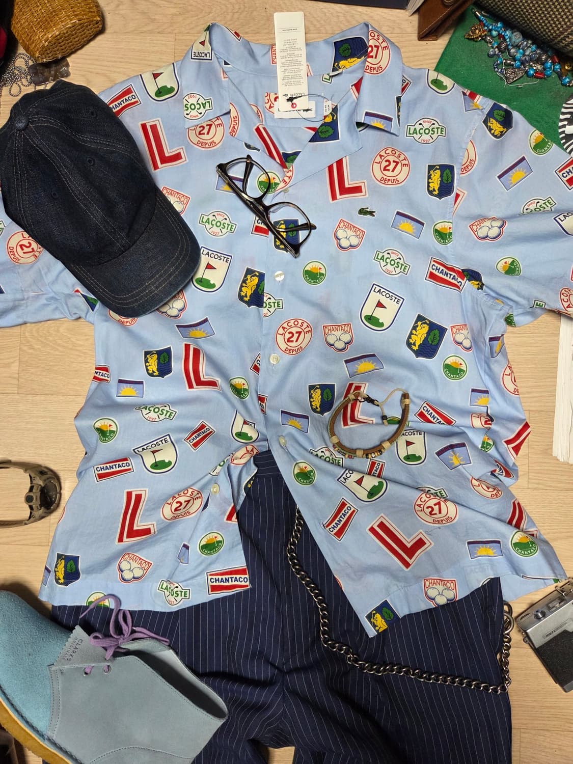 (새상품)LACOSTE 반팔 셔츠 남방  상품이미지5