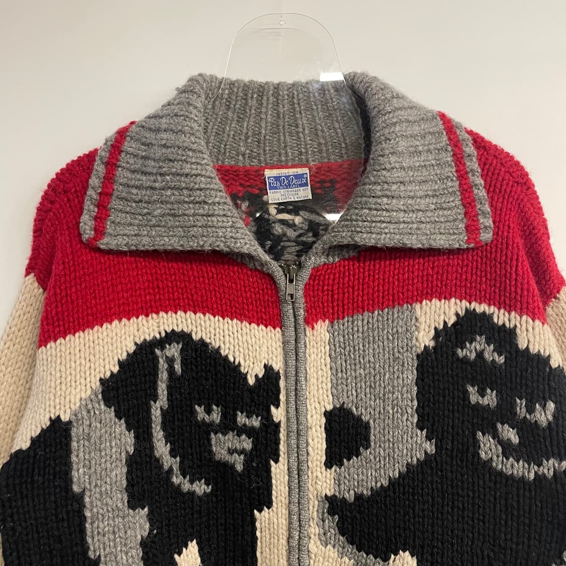 90s 파스듀 빈티지 울 코위찬 자켓 상품이미지4