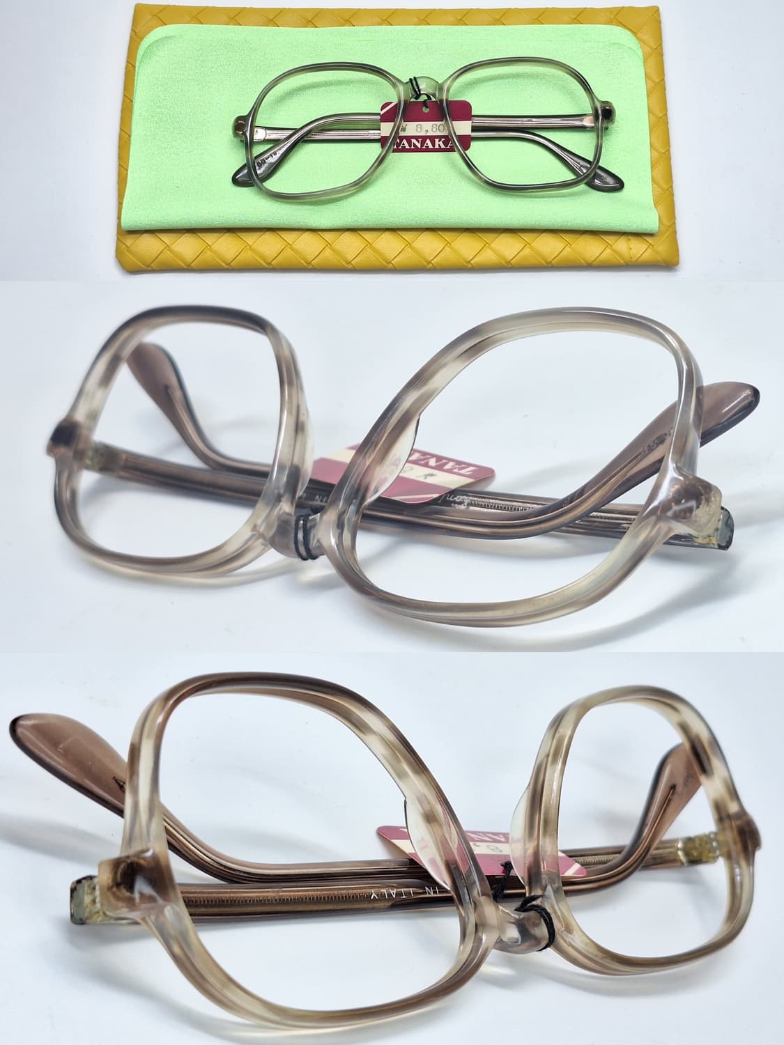 80s 이탈리아제 빈티지 데드스톡 미사용/뿔테 안경테 127mm 레트로  상품이미지4