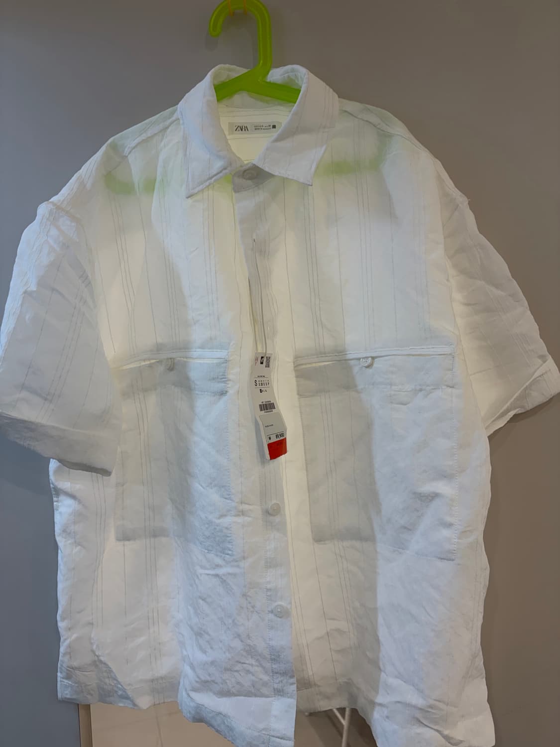 자라 화이트 반팔 셔츠 상품이미지1